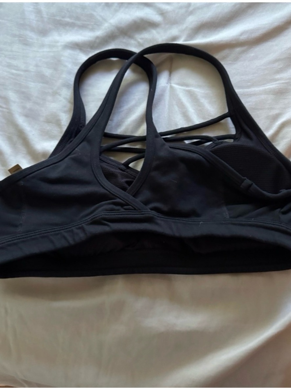 Athleta Midnight Black Cross-Strap Sports Bra